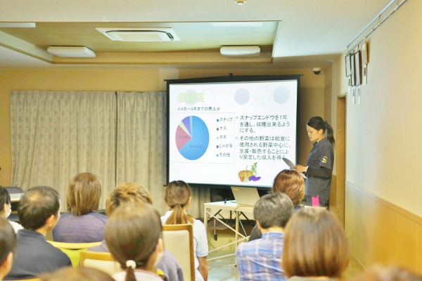 【就労支援センター ほし】生産物の割合をグラフで表しながら